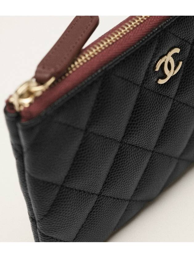 Classic Small Zipper Pouch Bag Black - CHANEL - BALAAN 5