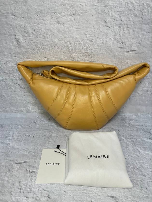 Croissant Small Nappa Leather Crossbody Bag Beige - LEMAIRE - BALAAN 2