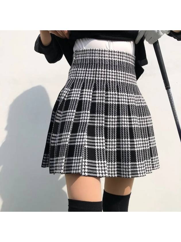 Golf Skirt Smart Check Knit Ant Waist Banding Golf Skirt Golini Golf Wear - LOLOALLOY - BALAAN 7