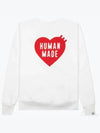 Heart Crew Neck Sweatshirt White - HUMAN MADE - BALAAN 2