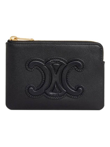 Triomphe Pouch Card Wallet Black - CELINE - BALAAN 1