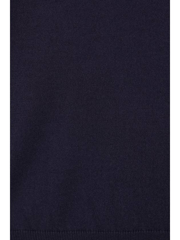 Plain Cotton Knit Top Navy - BRUNELLO CUCINELLI - BALAAN 4