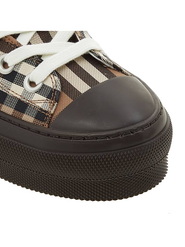 Vintage Check Stripe Logo High Top Sneakers Brown - BURBERRY - BALAAN 10