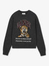 Graphic Wool Mix Tiger Crewneck Knit Top Grey - GANNI - BALAAN 2