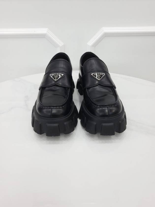 Triangular logo monolith brushed loafers 8 - PRADA - BALAAN 2