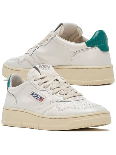 Medalist Green Tab Leather Low Top Sneakers White - AUTRY - BALAAN 2