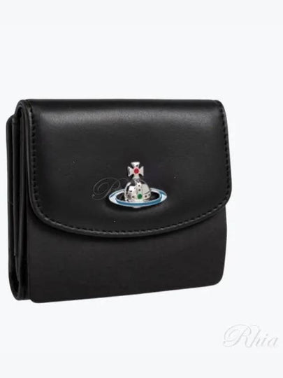 ORB Logo Small Half Wallet Black - VIVIENNE WESTWOOD - BALAAN 2