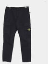 Compass Badge Gabardine Cargo Straight Pants Navy - STONE ISLAND - BALAAN 4