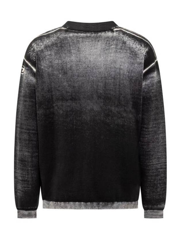 K-Larence B Reverse Print Cardigan Black - DIESEL - BALAAN 3