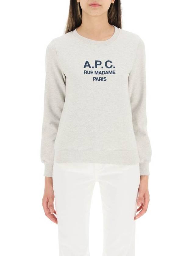 Women's Tina Logo Sweat Sweatshirt Heather Ecru - A.P.C. - BALAAN 3