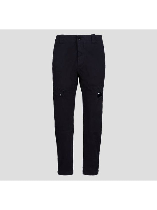 Lens Wappen Zipper Cargo Straight Pants Black - CP COMPANY - BALAAN 2