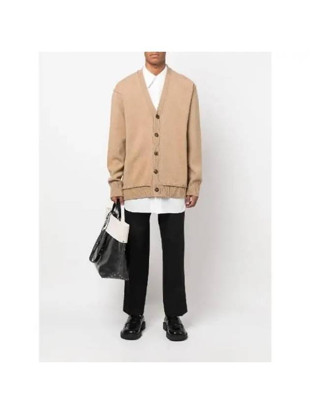 Elbow Patch Cardigan Beige - MAISON MARGIELA - BALAAN 3