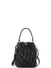 Matelasse Nappa Leather Bucket Bag Black - MIU MIU - BALAAN 4