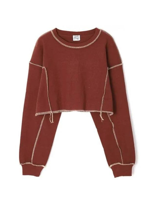 Omato Sweatshirt in Burned Punica FOSS RIB AU23 Omato Sweatshirt - BASERANGE - BALAAN 1