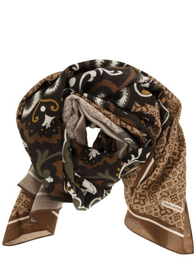 Wool scarf with paisley pattern - TAGLIATORE - BALAAN 1