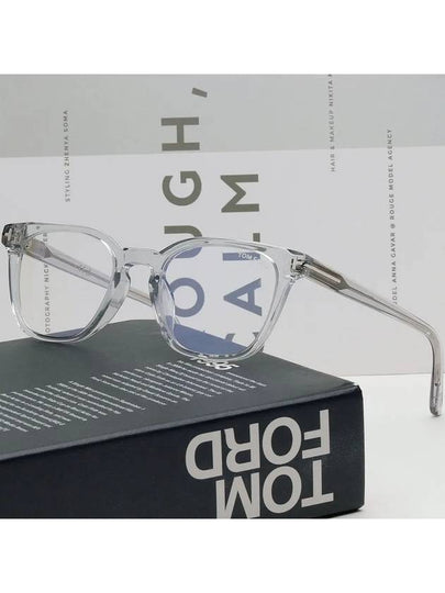 Blue light blocking glasses frame TF6014KB 020 transparent horn rim rise Wonbin communion Asian fit - TOM FORD - BALAAN 2