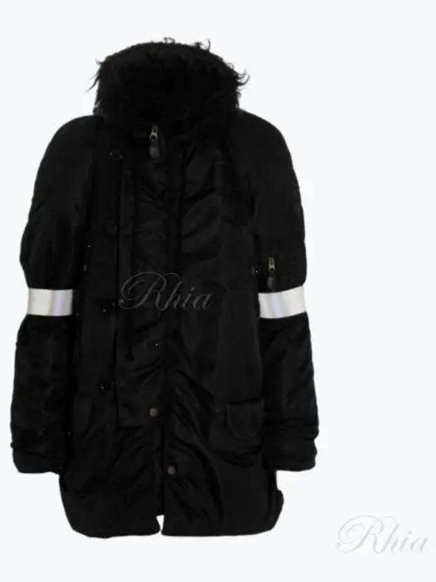 Faux Fur Collar Parka Black - MAISON MARGIELA - BALAAN 2