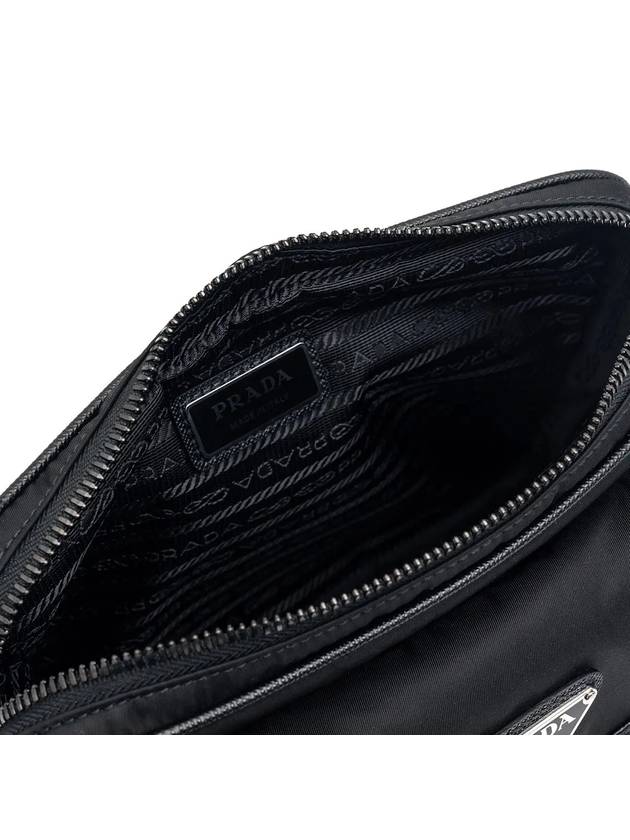 Re-Nylon Saffiano Leather Shoulder Bag Black - PRADA - BALAAN 6