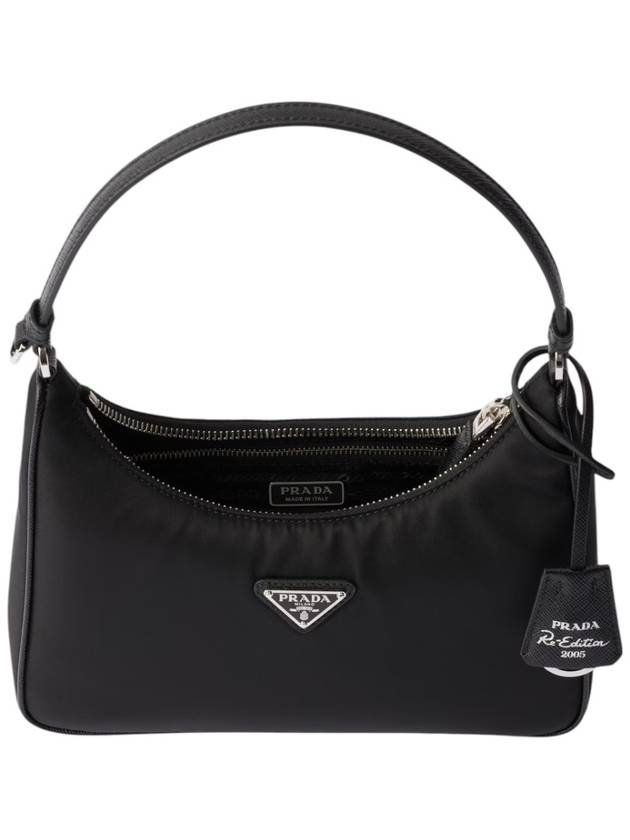 Re-Edition 2005 Saffiano Trimming Re-Nylon Shoulder Bag Black - PRADA - BALAAN 10