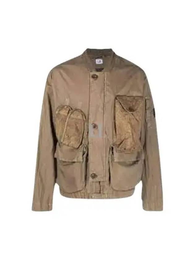 50 Fili Gum Lens Medium Zip-Up Jacket Brown - CP COMPANY - BALAAN 2