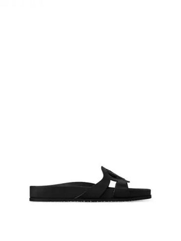 LV Isola Flat Comfort Mule Black 1ACPCH - LOUIS VUITTON - BALAAN 1