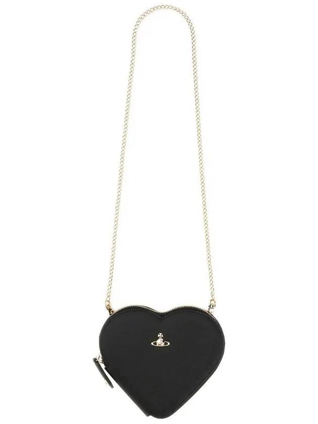 Saffiano New Heart Cross Bag Black - VIVIENNE WESTWOOD - BALAAN 2