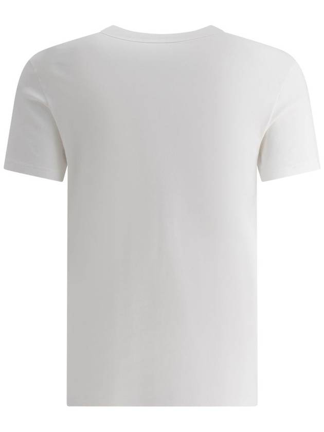 Cotton V-neck Short Sleeve T-Shirt White - TOM FORD - BALAAN 3