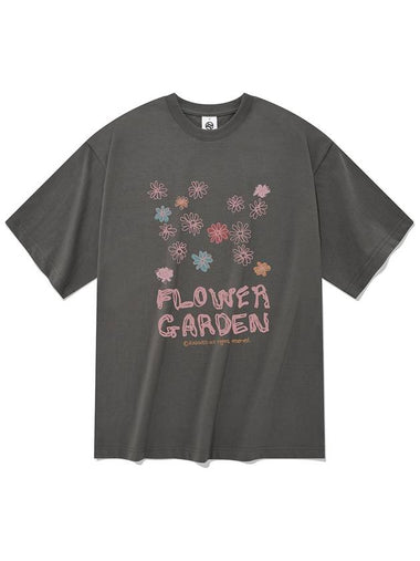 Flower Garden Short Sleeve T Shirt Gray - RADINEO - BALAAN 1