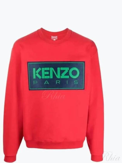 Box Logo Sweatshirt Red - KENZO - BALAAN 2