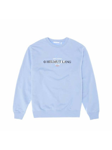 Layer Logo Sweatshirt Sky Blue - HELMUT LANG - BALAAN 1