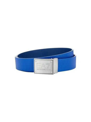 Men s EA7 Square Logo Buckle Belt Blue 271502 - EMPORIO ARMANI - BALAAN 1