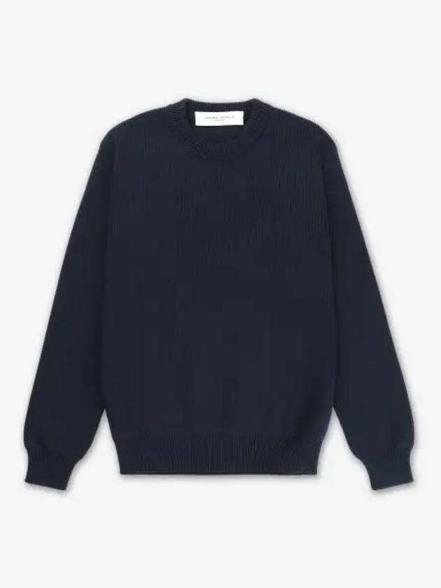 Back Logo Cotton Knit Top Dark Blue - GOLDEN GOOSE - BALAAN 2