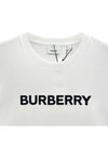 logo print cotton short sleeve t-shirt white - BURBERRY - BALAAN 4