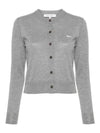 Baby Fox Patch Regular Cardigan Grey Melange - MAISON KITSUNE - BALAAN 2