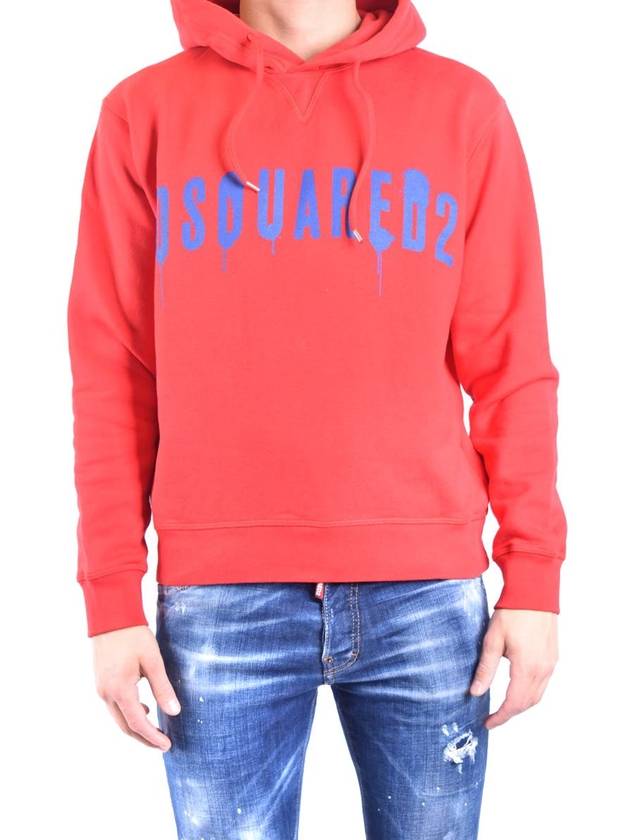 Men's Spray Logo Hood Red - DSQUARED2 - BALAAN 2