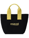 Logo Mini Canvas Tote Bag Lemon - MACNI - BALAAN 1