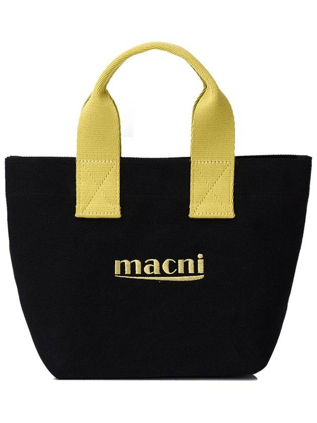 Logo Mini Canvas Tote Bag Lemon - MACNI - BALAAN 1