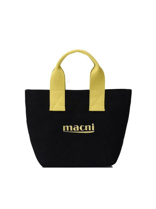 Logo Mini Canvas Tote Bag Lemon - MACNI - BALAAN 1