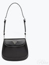 Cleo Brushed Leather Mini Shoulder Bag Black - PRADA - BALAAN 2