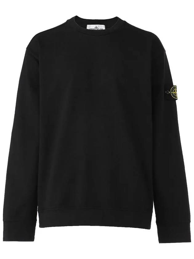 Wappen Patch Cotton Sweatshirt Black - STONE ISLAND - BALAAN 3