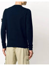 Wappen Patch Round Cotton Knit Top Navy - STONE ISLAND - BALAAN 5