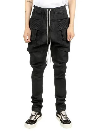 Dark Shadow Porterville Creech Cargo Drawstring Straight Pants Black - RICK OWENS - BALAAN 2