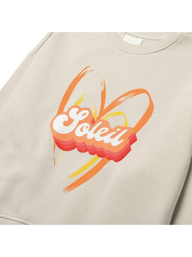 Brushed Options Soleil Patinted Heart Sweat Shirts GREIGE - LE SOLEIL MATINEE - BALAAN 3