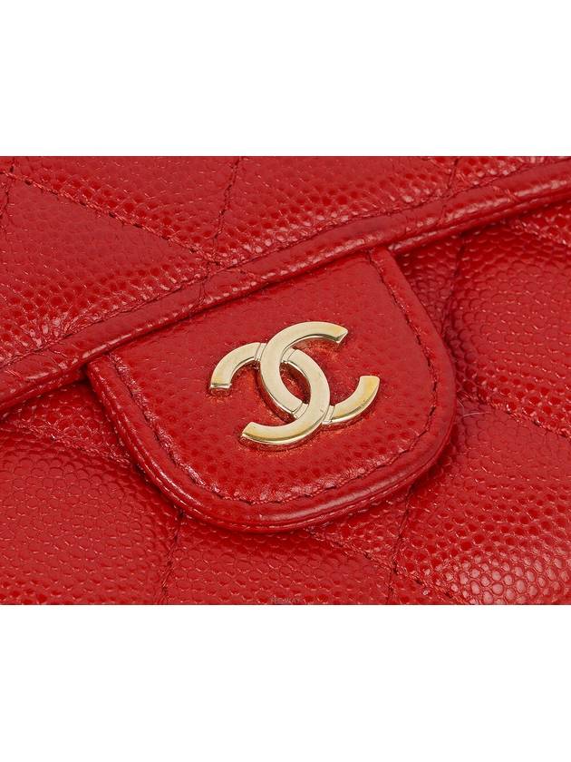 Classic flap medium wallet red gold plated 74267 - CHANEL - BALAAN 4