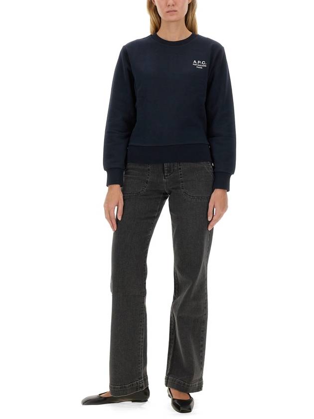 Rue Madame Cotton Sweatshirt Navy - A.P.C. - BALAAN 3