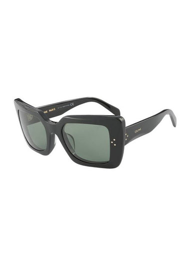 Eyewear Logo Square Acetate Sunglasses Green Black - CELINE - BALAAN 1