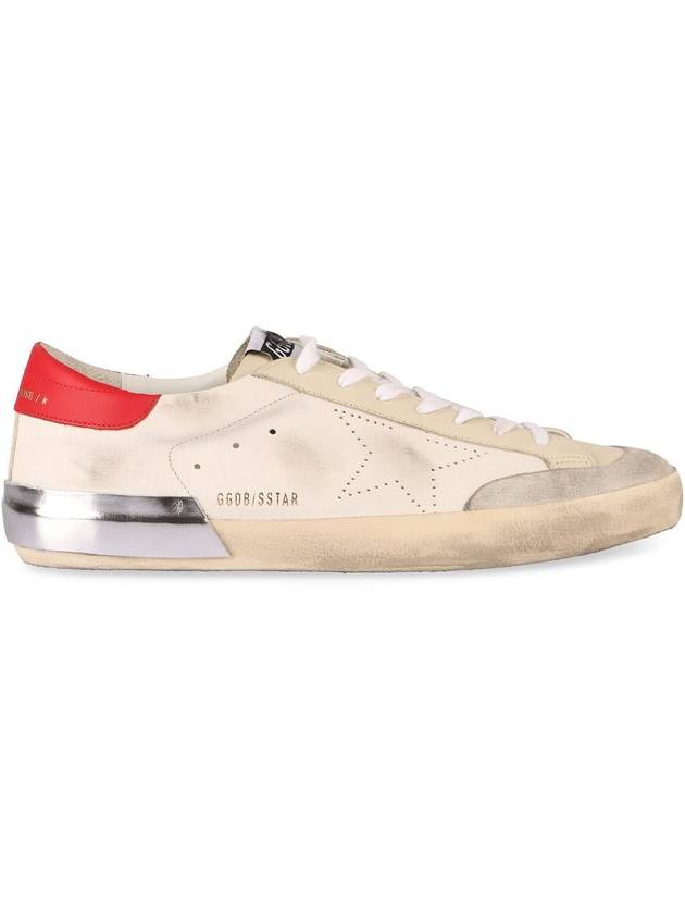 Superstar Leather Red Tab Low Top Sneakers White - GOLDEN GOOSE - BALAAN 3