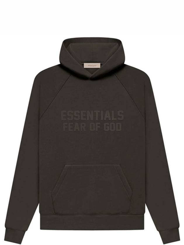 192SU222055F BK Essential Logo Pullover Brushed Hooded Off Black Men's TShirt TEO - FEAR OF GOD - BALAAN 1