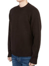 Men’s Merino Wool Knit Top Brown - TEN C - BALAAN 3