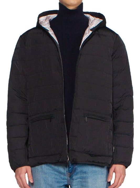 Poly Twill Rib 4-Bar Down Hoodie Jacket Charcoal - THOM BROWNE - BALAAN 2